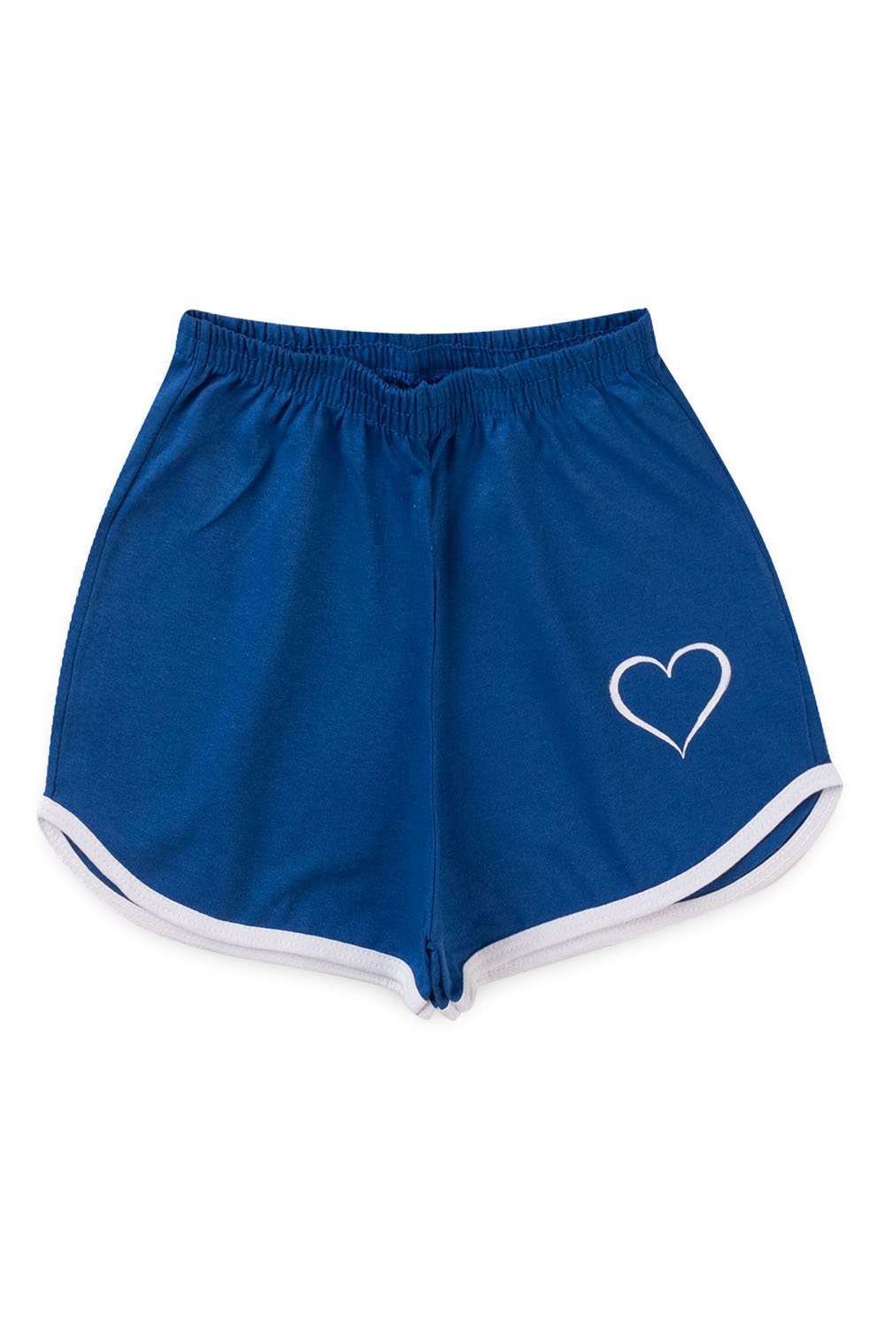 Conjunto Cropped Infantil Verão Feminino Coração Brasil - Amarelo