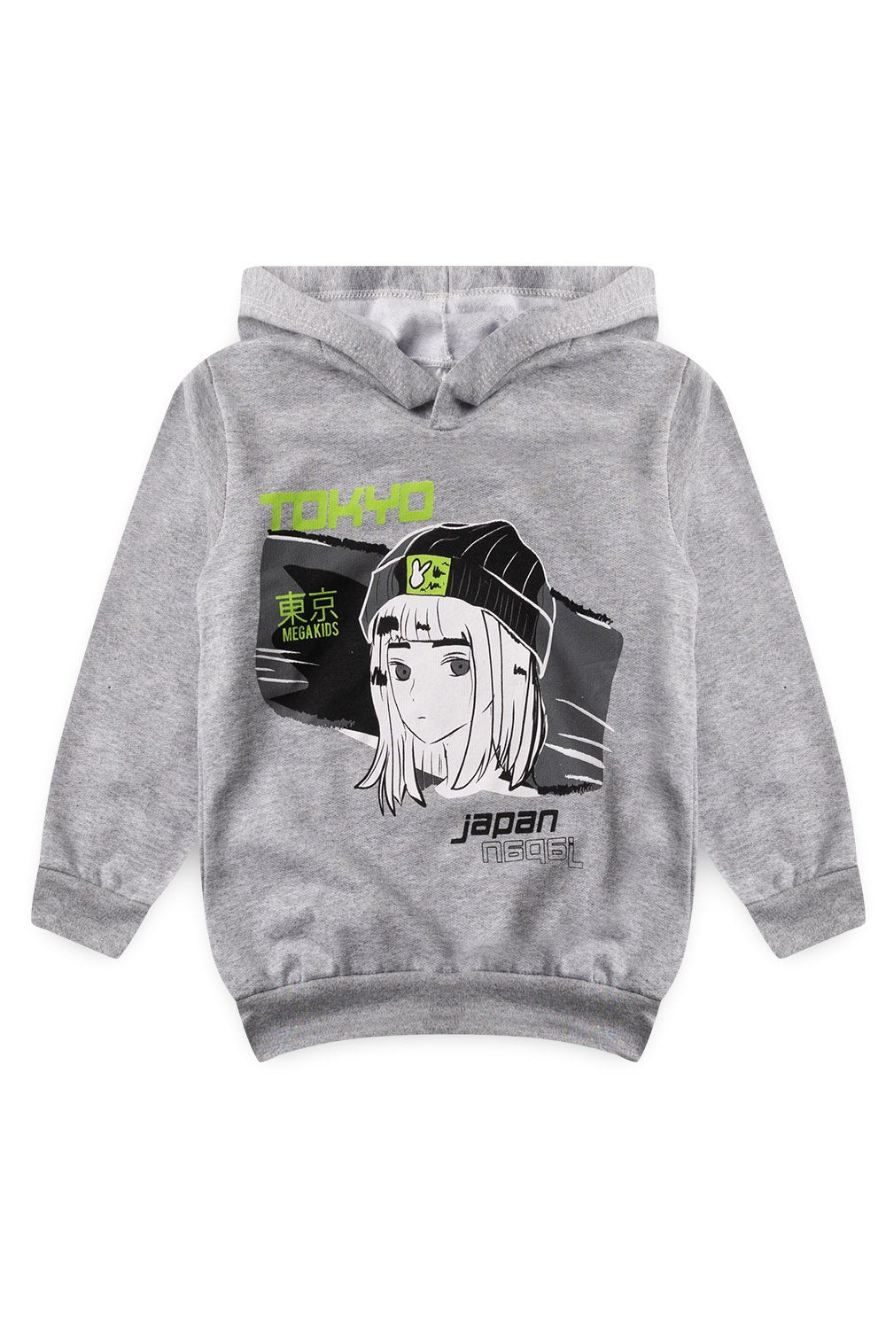 Conjunto Moletom Peluciado Infantil Masculino Tokyo - Mescla