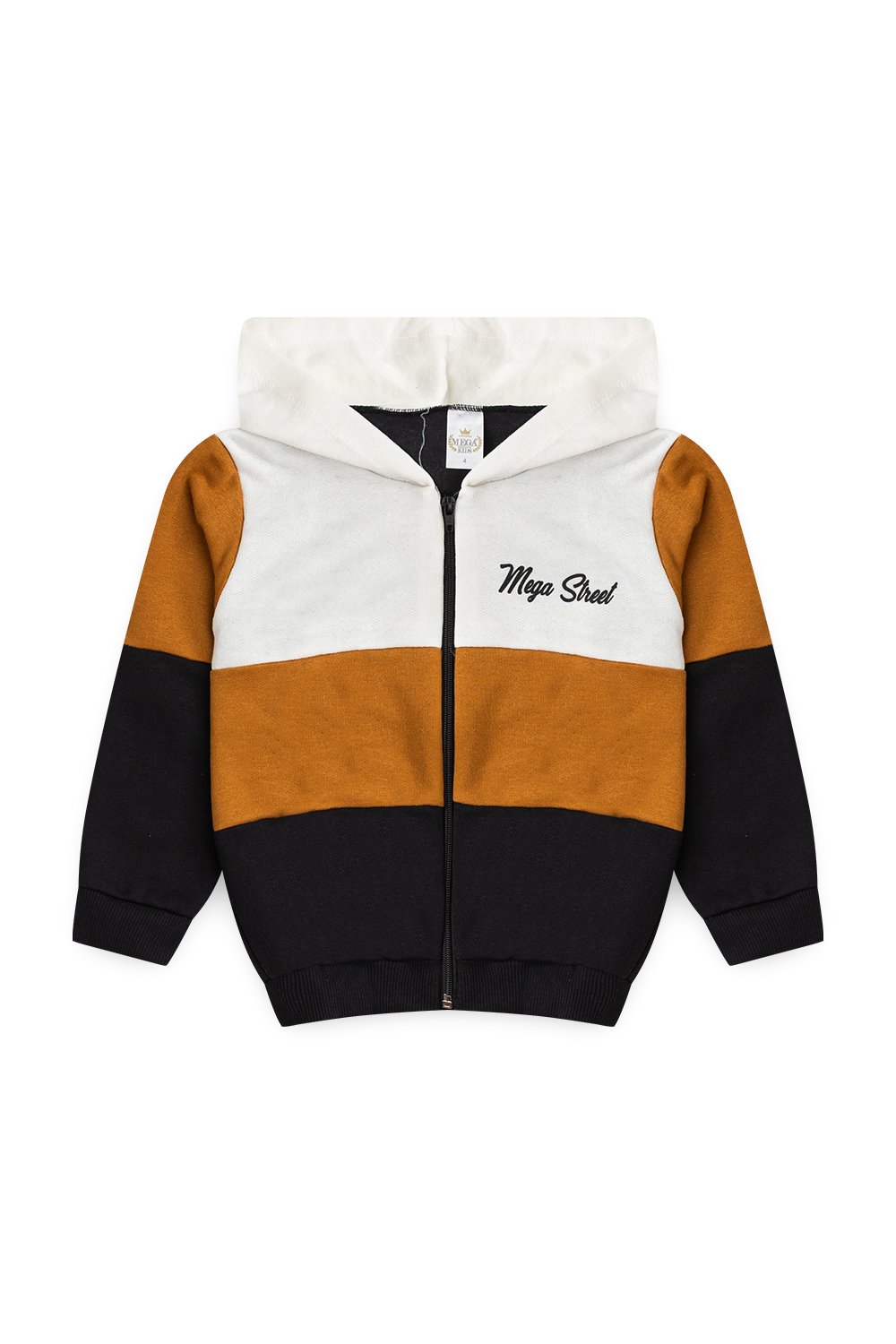 Conjunto Moletom Peluciado Infantil Masculino Recortes Mega Kids - Off White