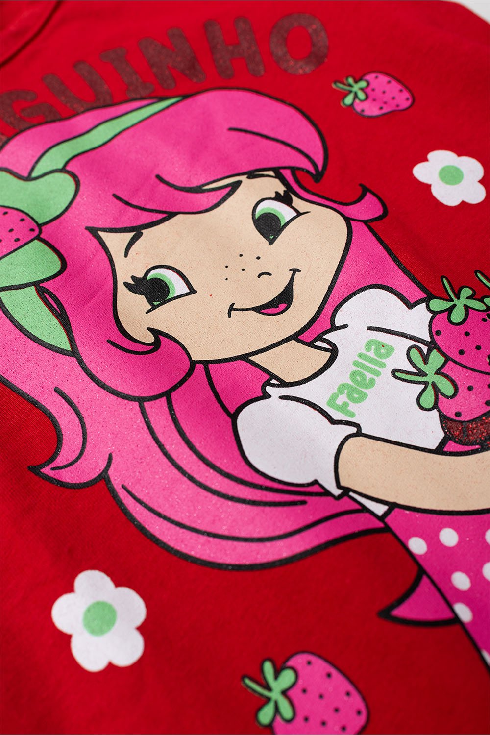 Conjunto Infantil Meia Estação Feminino Moranguinho - Vermelho