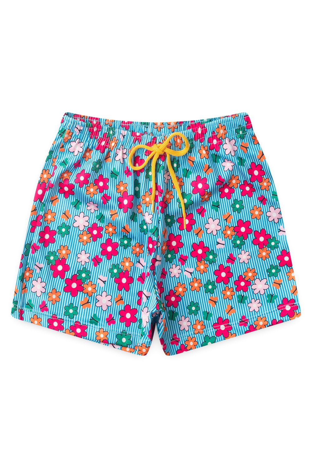 Conjunto Cropped Infantil Verão Feminino Girafa de Oculos - Amarelo