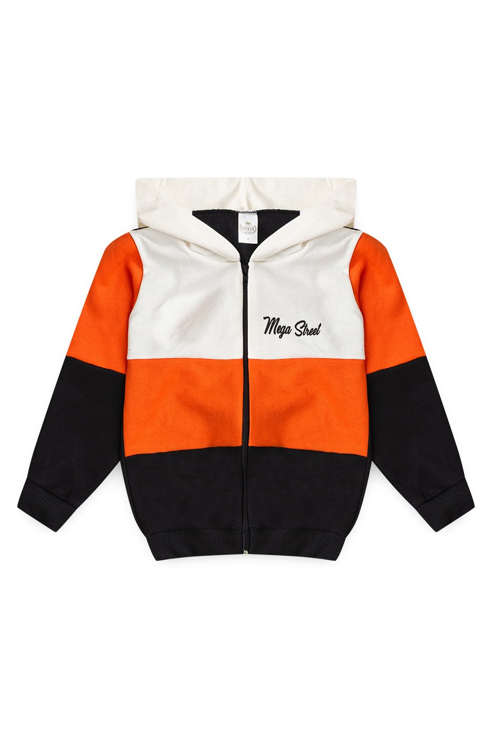 Conjunto Moletom Peluciado Infantil Masculino Recortes - Laranja