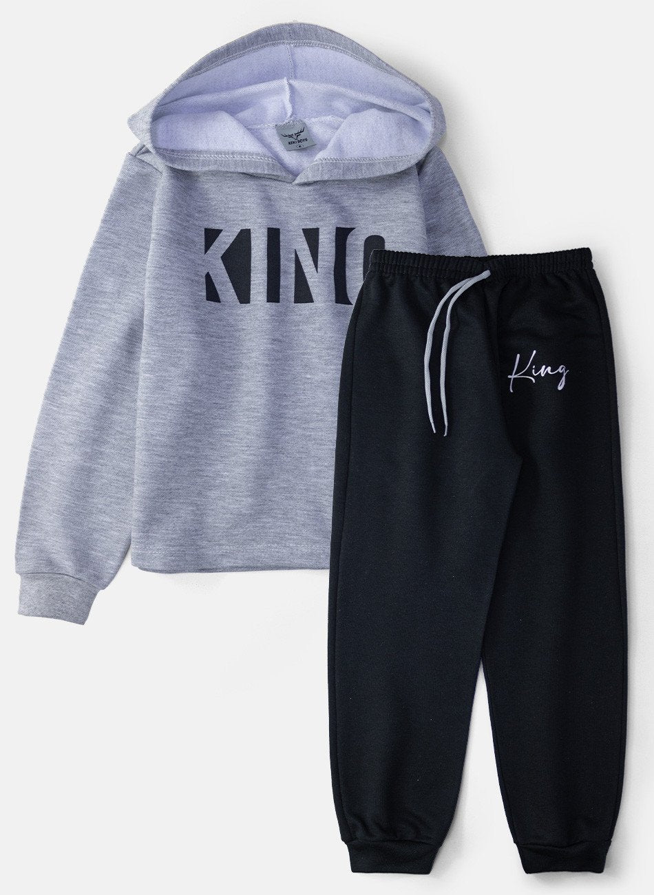 Conjunto Infantil Menino Moletom King Mescla 0693 - Keki Boys