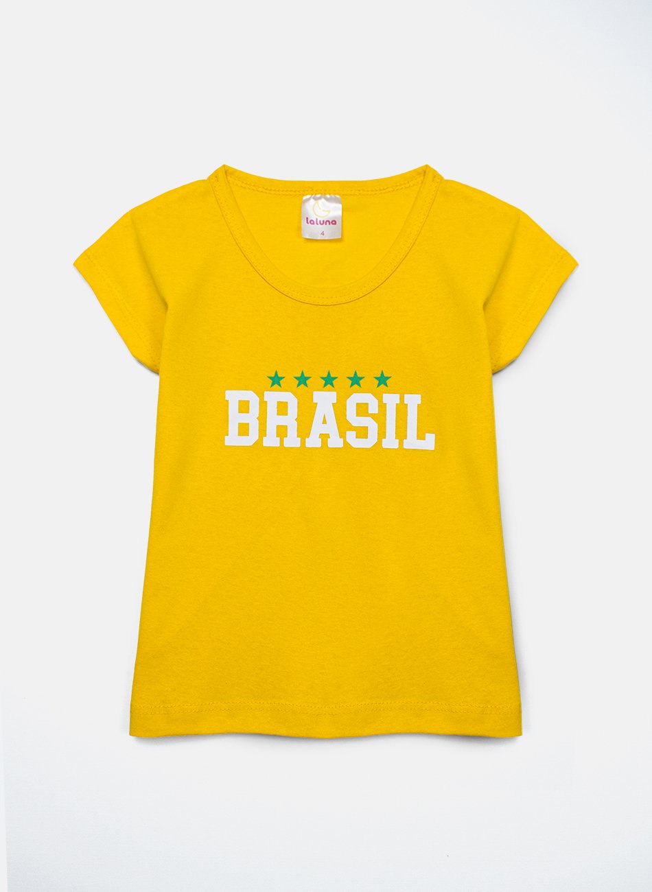 Conjunto Infantil Menina Copa do mundo Verde 466 - Laluna