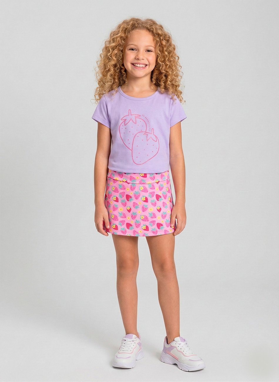 Conjunto Infantil Menina So Berry Cute Lilás 0350 - Laluna