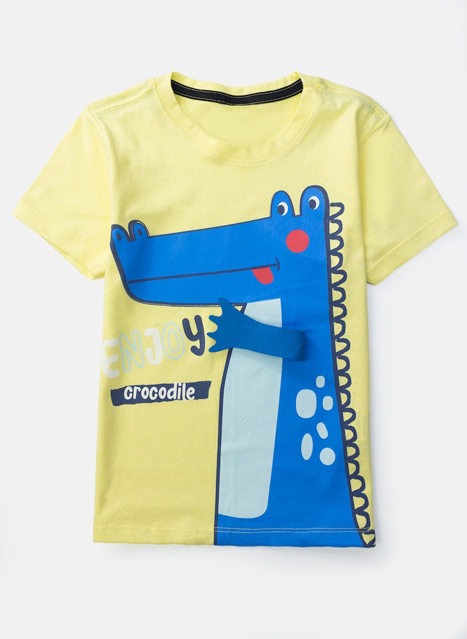 Conjunto Infantil Menino Crocodilo Amarelo 338 - Torrox