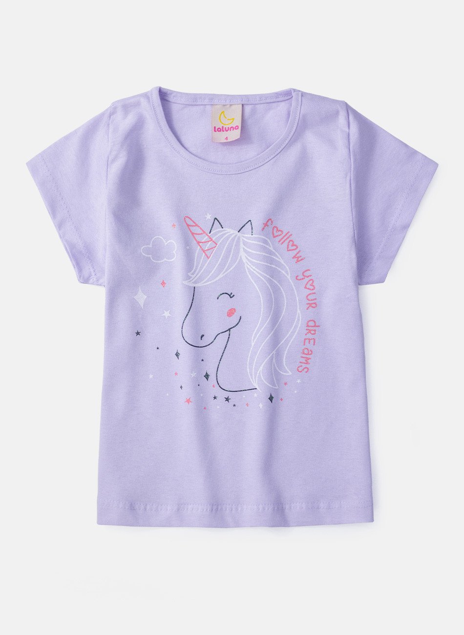 Conjunto Infantil Menina Follow Your Dreams Lilás 0435 - Laluna