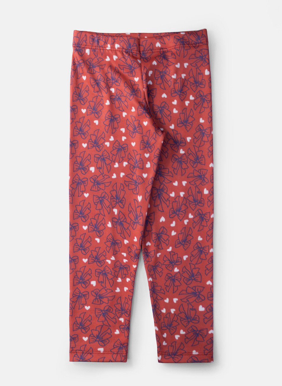 Conjunto Infantil Menina Meia Estação Coração com Laço Branco 0591 - Laluna