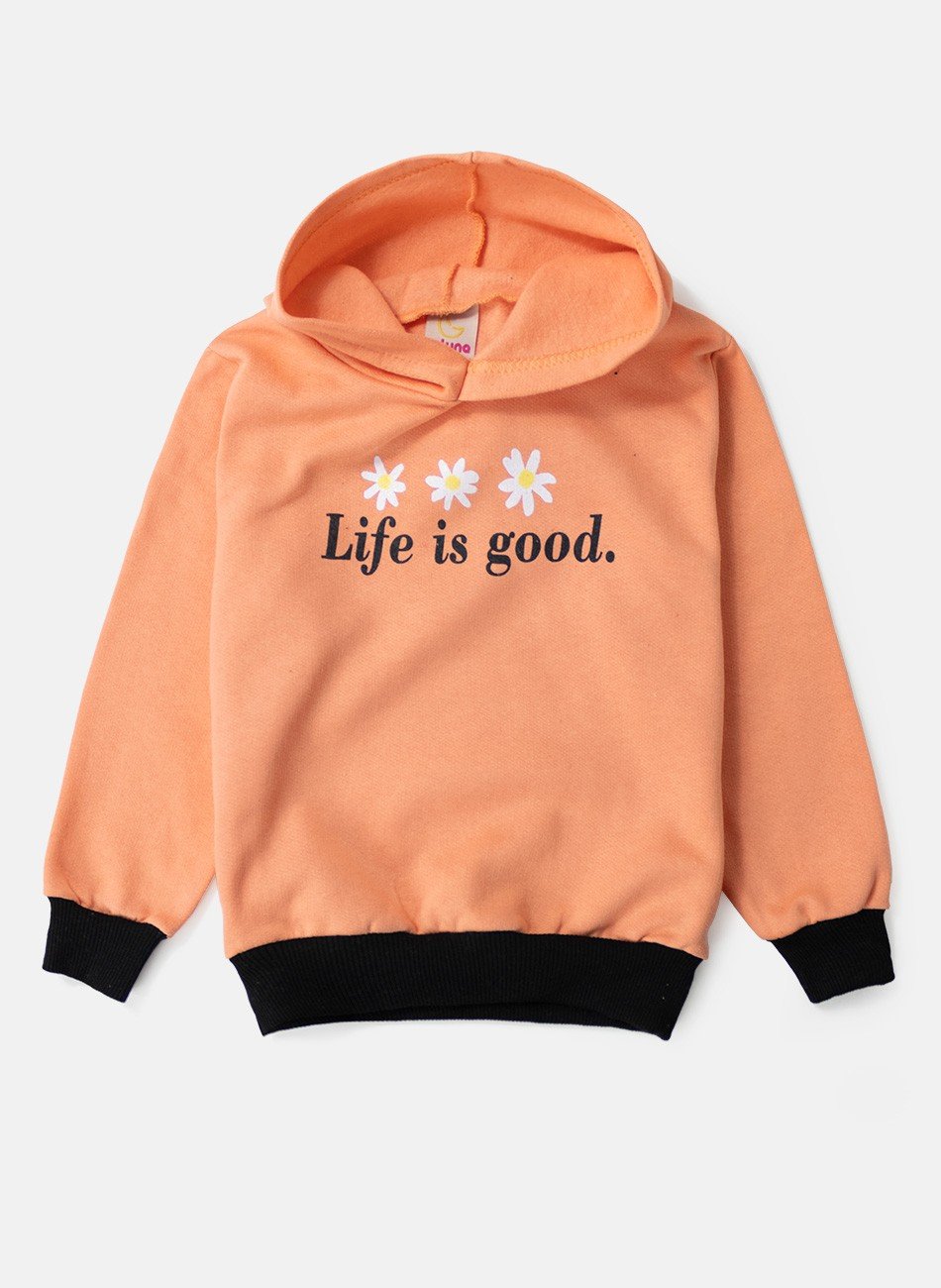 Conjunto Infantil Menina Moletom Life Is Good Sunset 0320 - Laluna