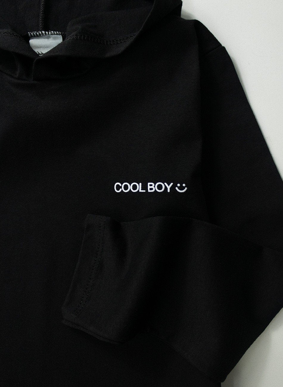 Conjunto Infantil Meia Estação Masculino com Capuz Cool Boy Preto/Azul 0154 - Keki Boys