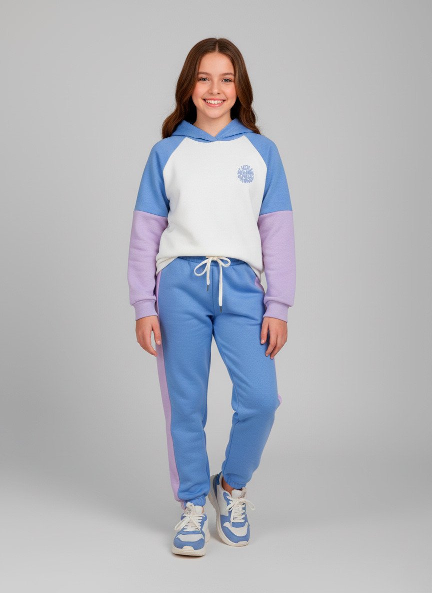 Conjunto Infantil Menina Moletom You Are Azul 0440 - Laluna