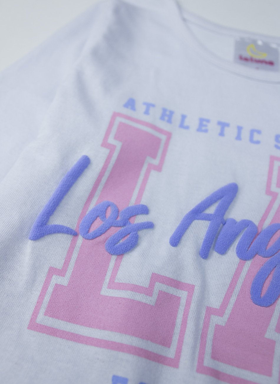 Conjunto Menina Meia Estação Los Angeles Branco 346 - Laluna