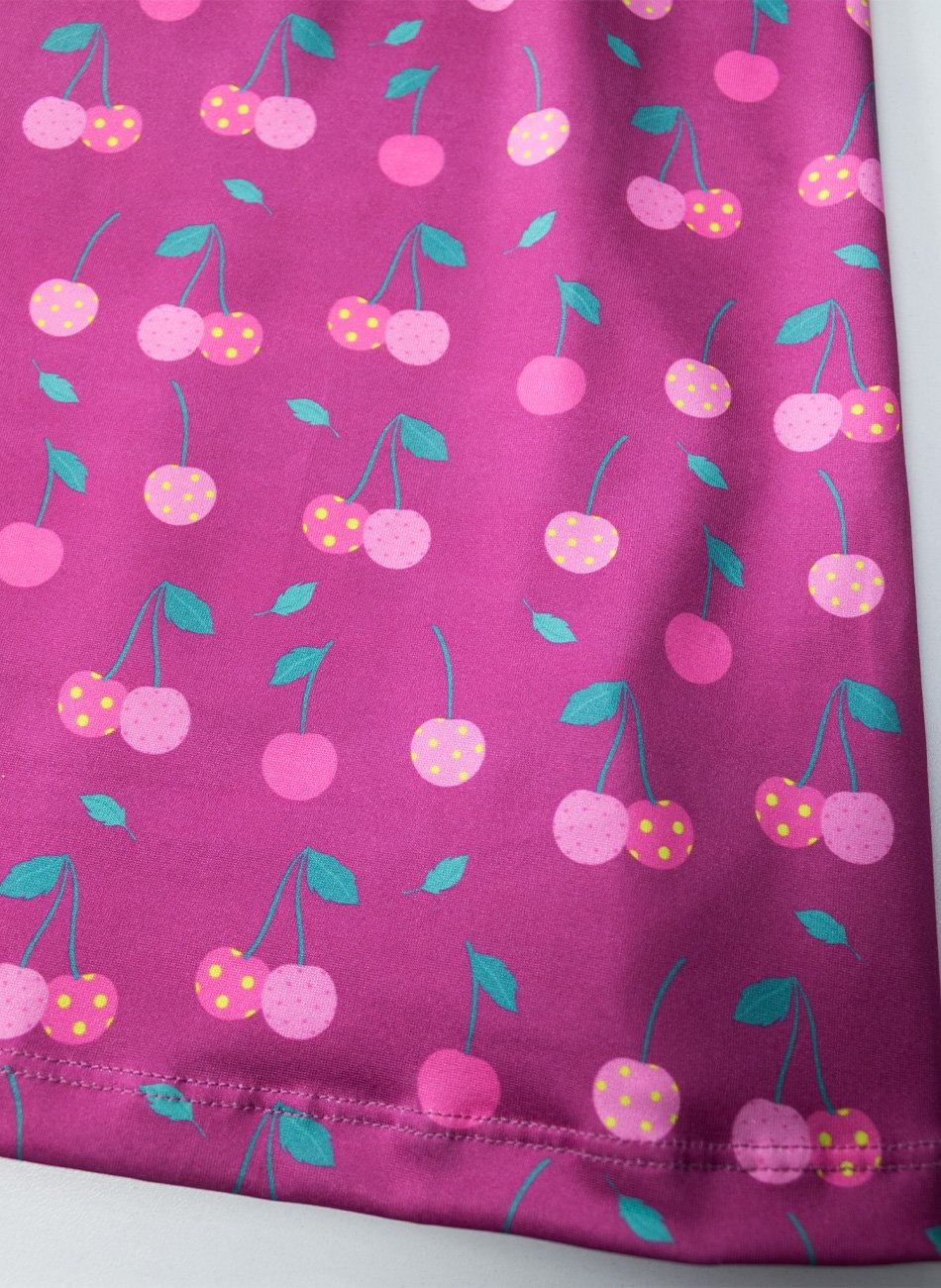 Vestido Infantil de Alcinha Cereja Poa Pink 0810 - Laluna