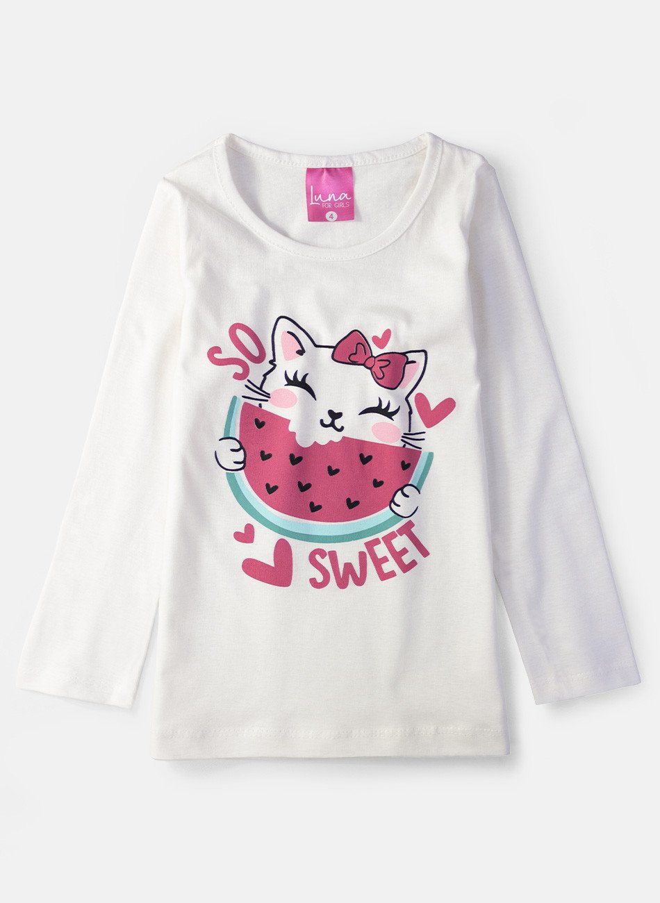 Conjunto Infantil Menina Meia Estação So Sweet Creme 0630 - Laluna