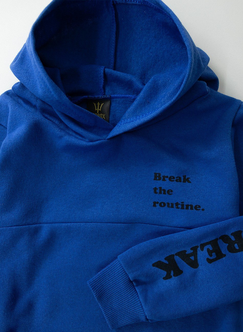 Conjunto Infantil Menino Moletom C/Capuz Break The Routine Azul 0581 - Torrox