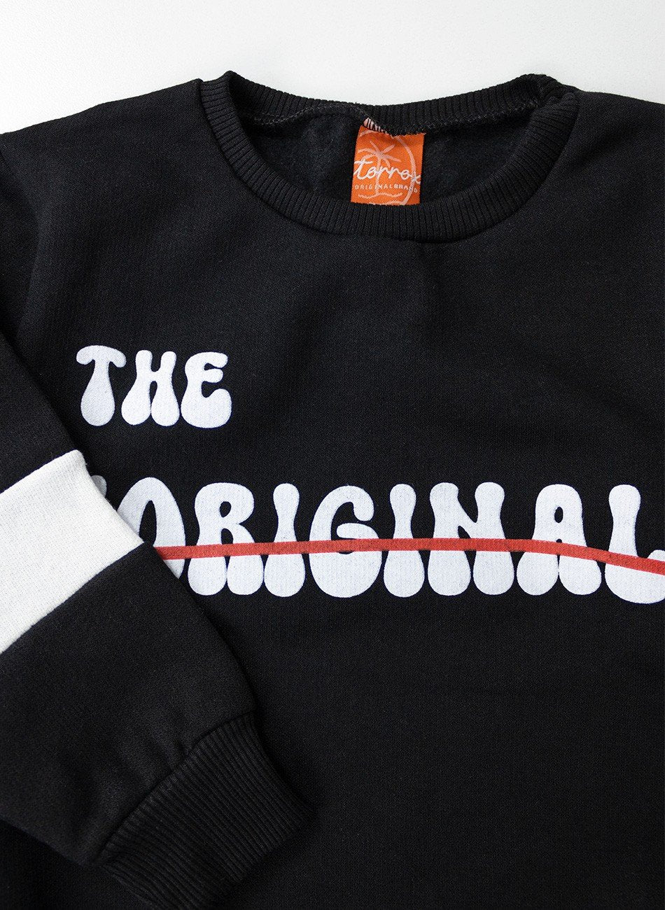 Conjunto Infantil Menino Moletom The Original Preto 0572 - Torrox