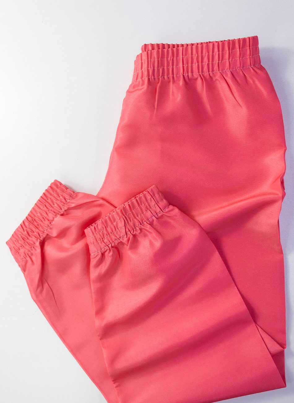 Conjunto Infantil Menina Corta Vento C/Capuz Animal Print Rosa 150 - Laluna
