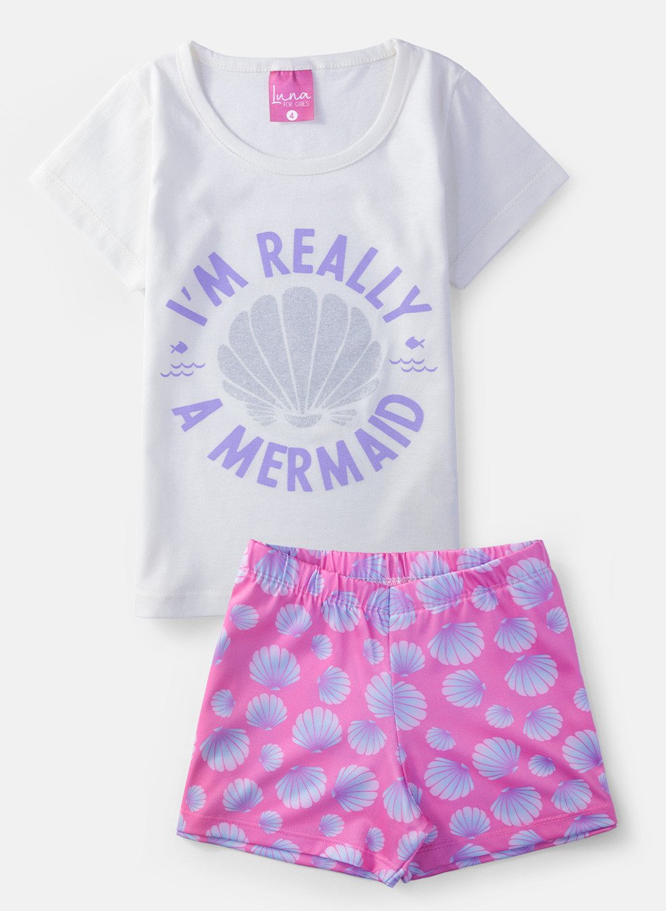 Conjunto Infantil Menina I'm Really Creme 0291 - Laluna