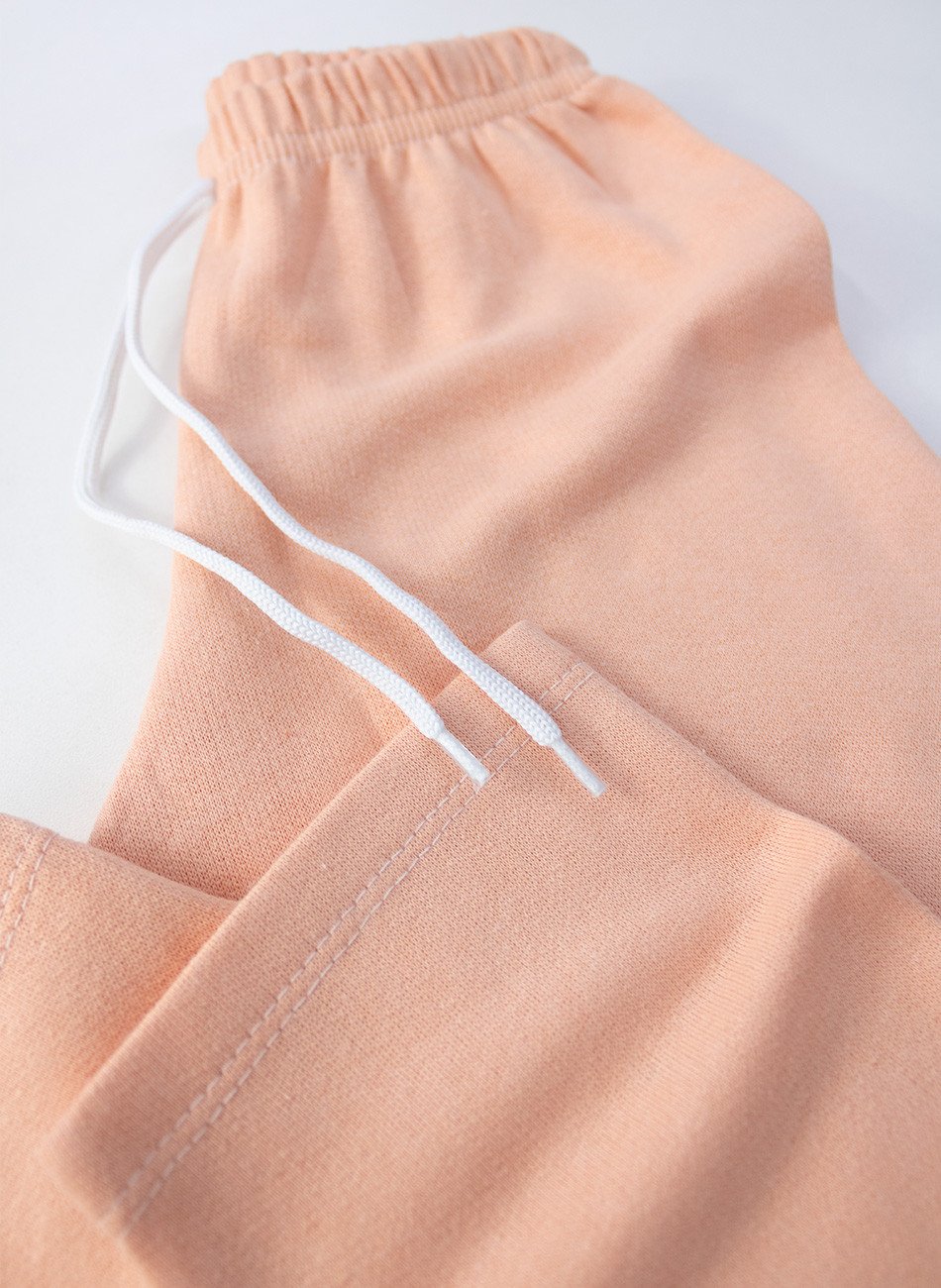 Conjunto Infantil Menina Moletom Little And Cute Pêssego 0381 - Laluna