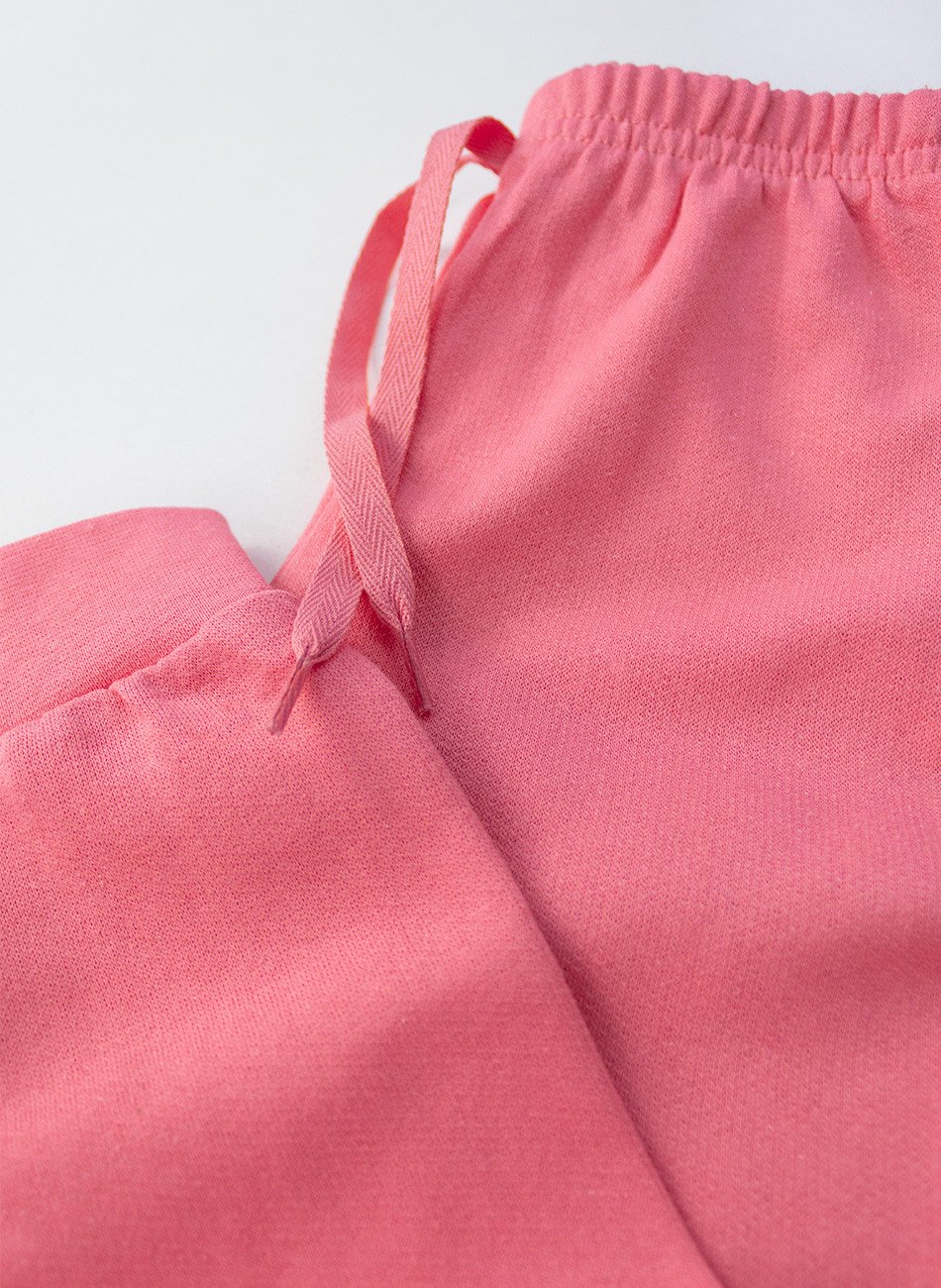 Conjunto Infantil Menina Moletom Meow Rosa 138 - Laluna
