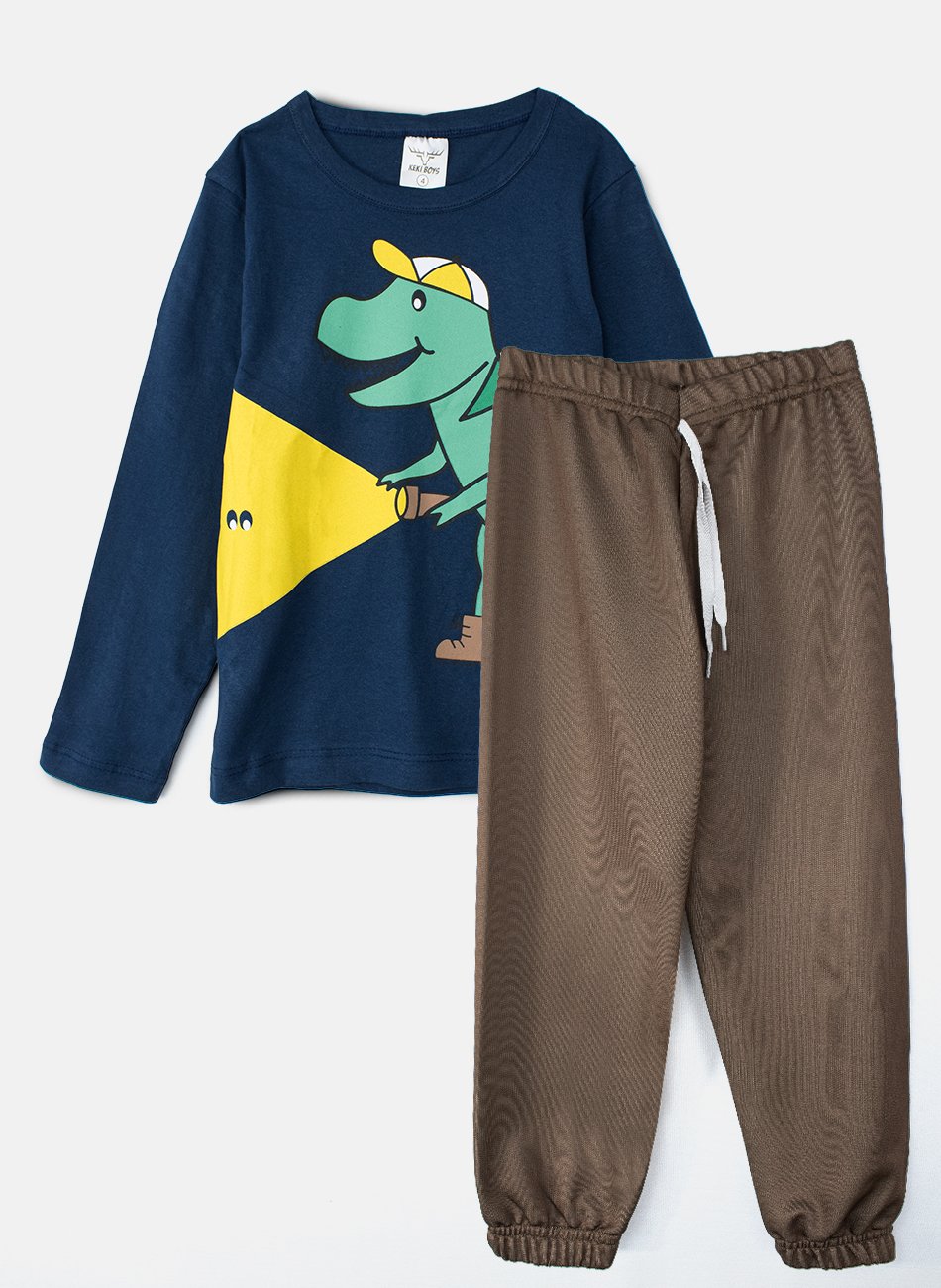 Conjunto Menino Meia Estação Dino Lanterna 0116 - Keki Boys