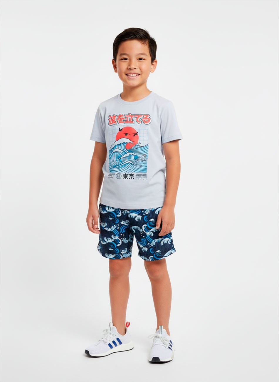 Conjunto Infantil Menino Ondas Cinza 75 - Boys Brigade