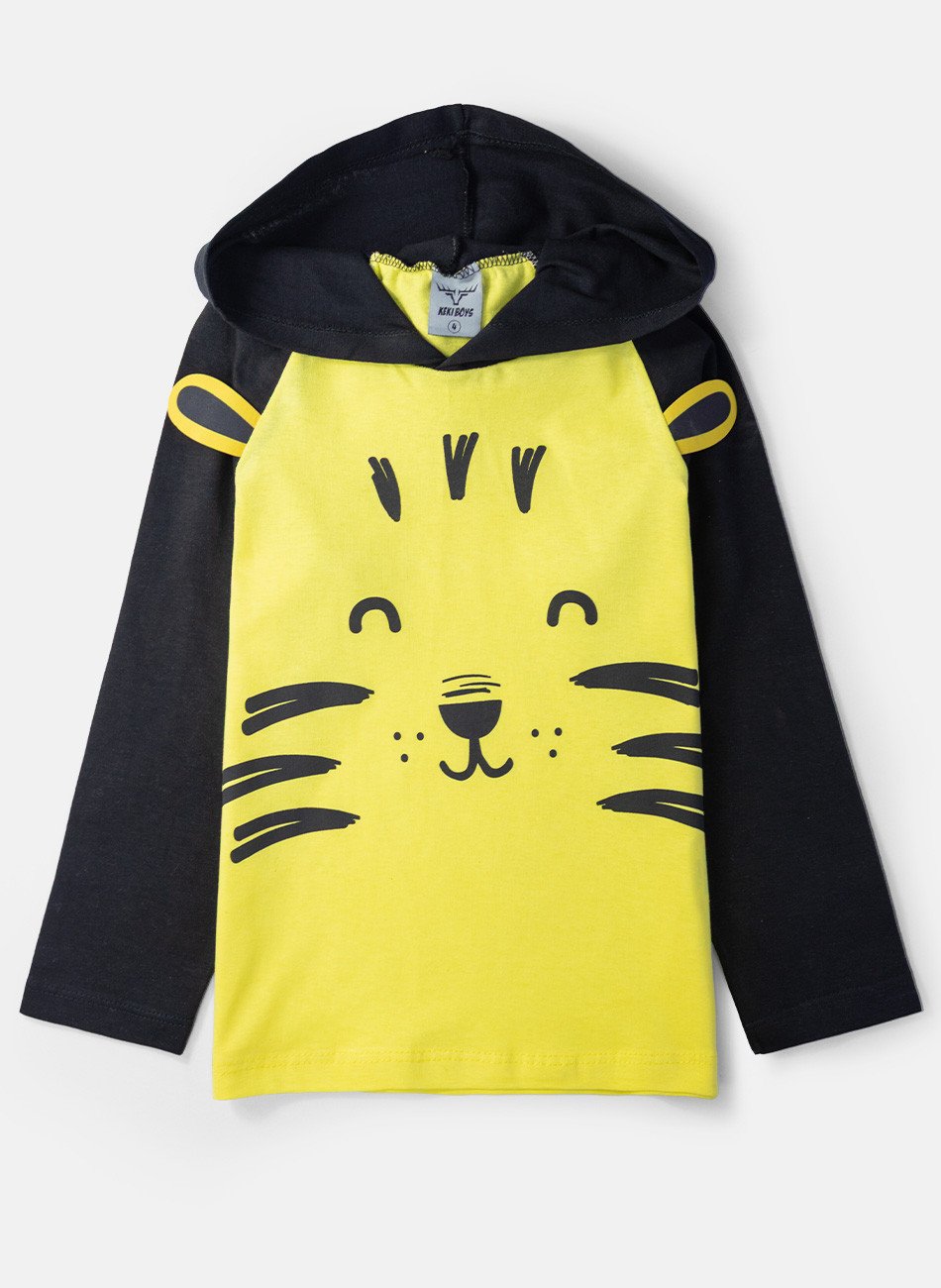 Conjunto Infantil Menino Meia Estação Tigre Mostarda 0250 - Keki Boys