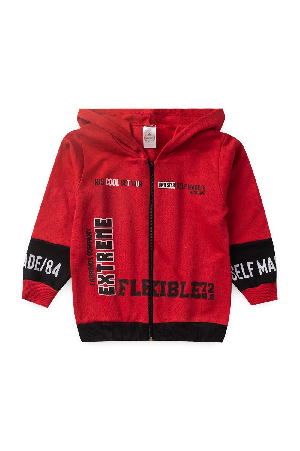Conjunto Moletom Peluciado Infantil Masculino Extreme - Vermelho