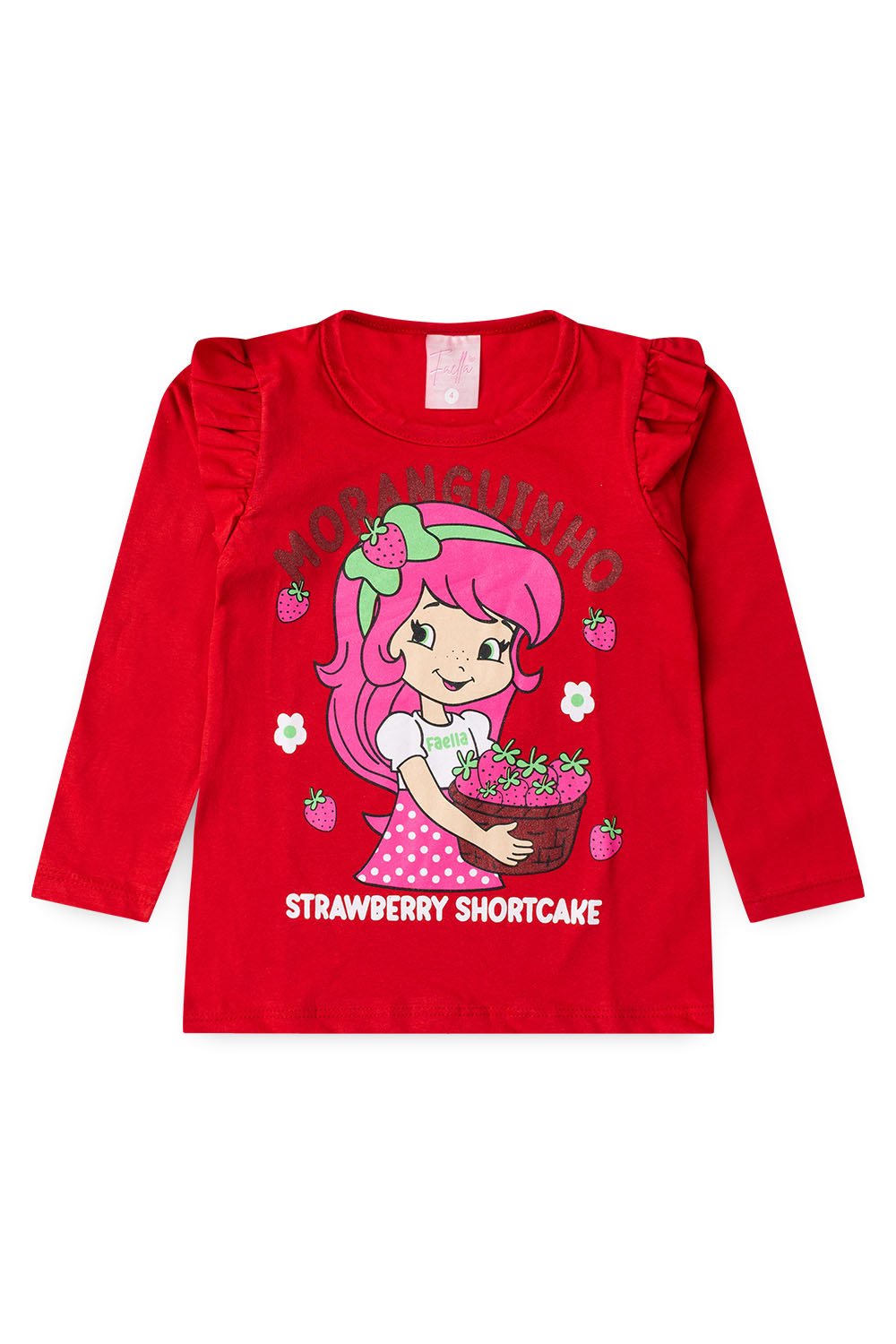 Conjunto Infantil Meia Estação Feminino Moranguinho - Vermelho