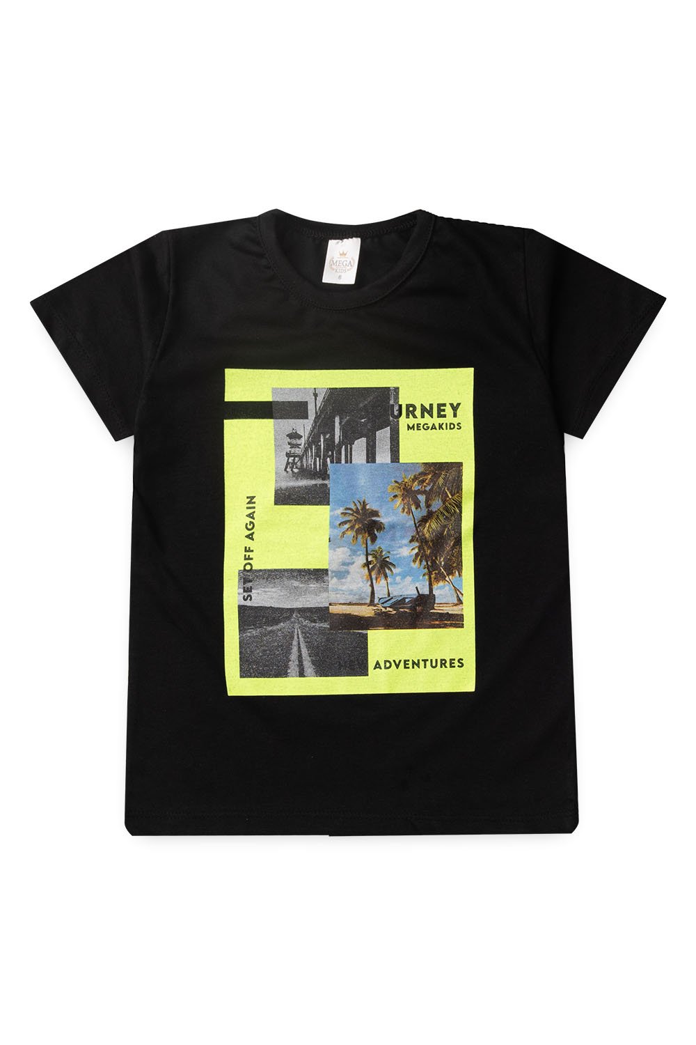 Conjunto Infantil Verão Masculino Jurney Mega Kids - Preto