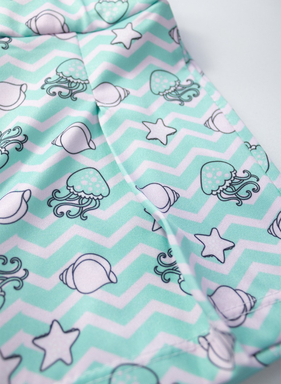 Conjunto Infantil Menina Mermaid Cute Amarelo 04 - Laluna