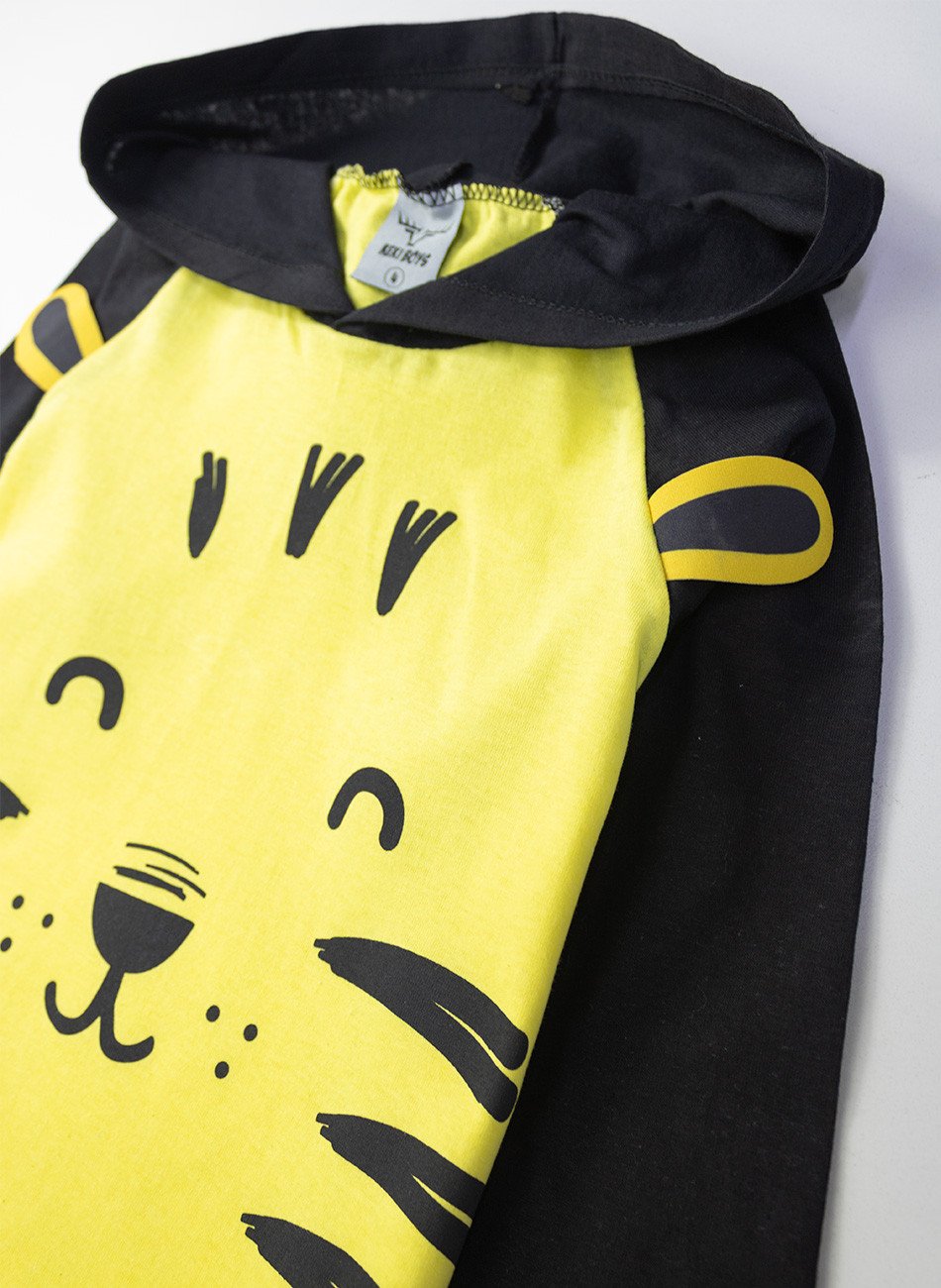 Conjunto Infantil Menino Meia Estação Tigre Mostarda 0250 - Keki Boys