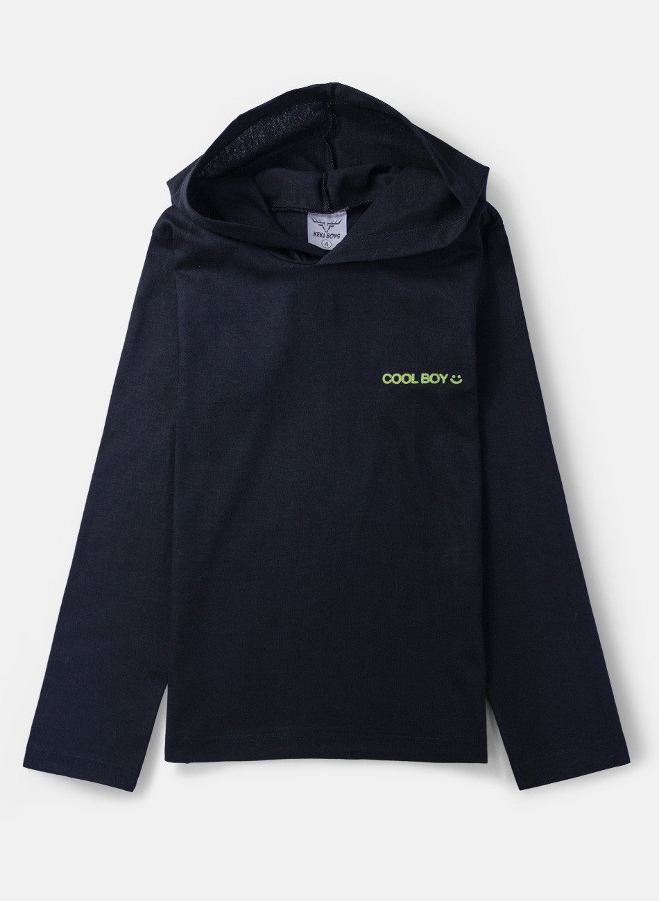 Conjunto Infantil Meia Estação Menino com Capuz Cool Boy Preto/Verde 0154 - Keki Boys