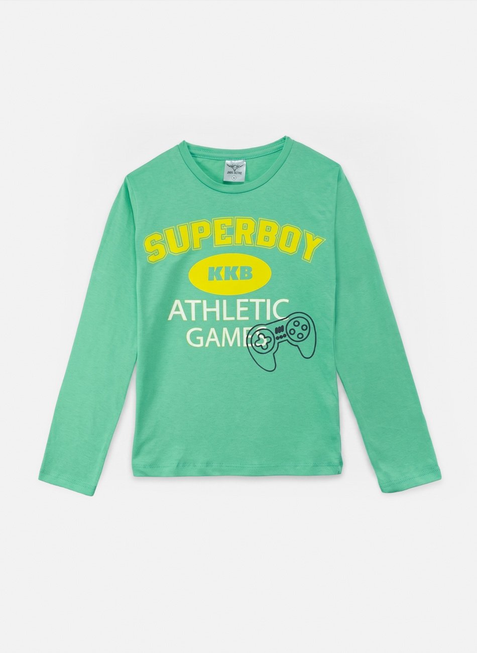 Conjunto Infantil Meia Estação Masculino Superboy Verde 0192 - Keki Boys