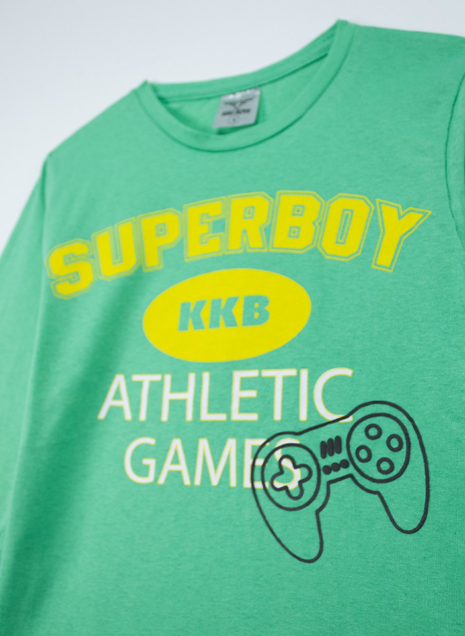 Conjunto Infantil Meia Estação Masculino Superboy Verde 0192 - Keki Boys