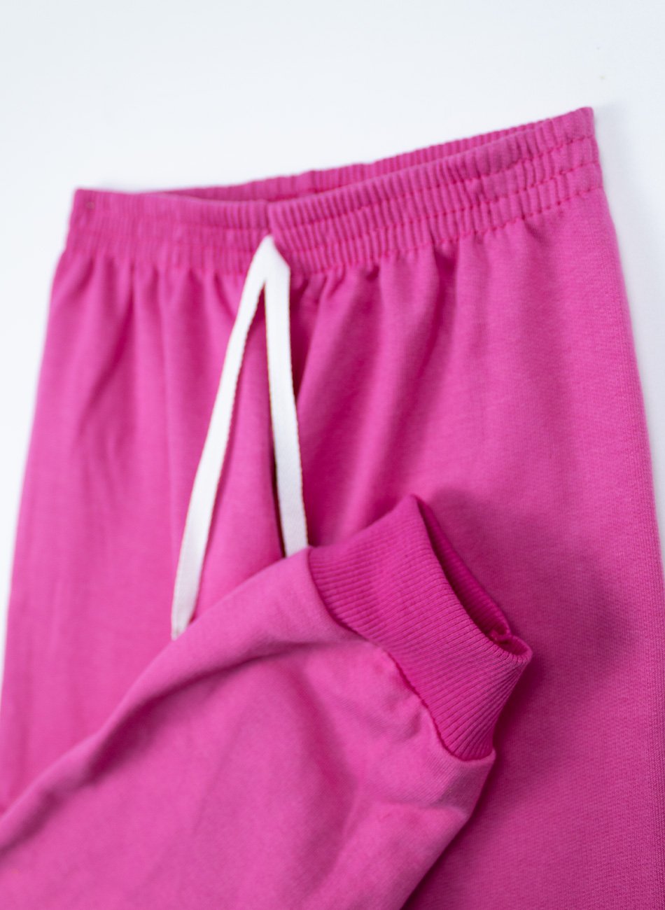 Conjunto Infantil Menina Moletom C/Capuz Conjunto Corações e Ursinhos Pink 414 - Laluna