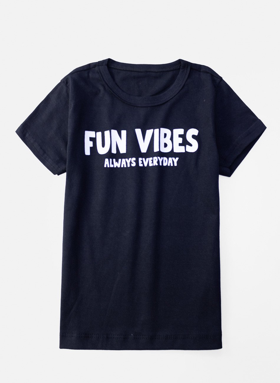 Conjunto Infantil Menino Fun Vibes Always Preto 0379 - Keki Boys