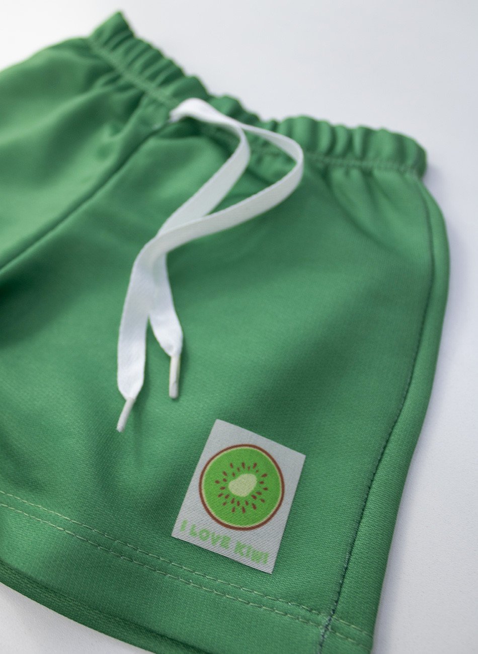 Conjunto Infantil Menina I Love Kiwi Creme 0512 - Laluna