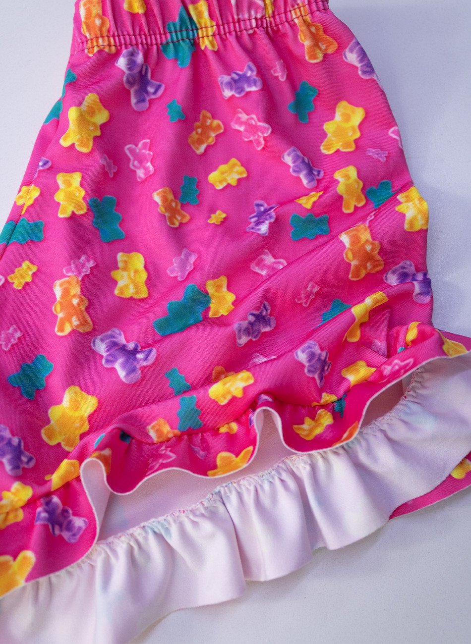 Conjunto Infantil Menina Fun! Urso Amarelo 0734 - Laluna
