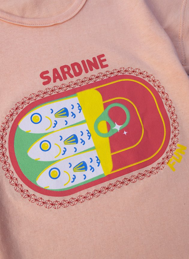 Conjunto Infantil Menina Sardine Fun Papaya 0748 - Laluna