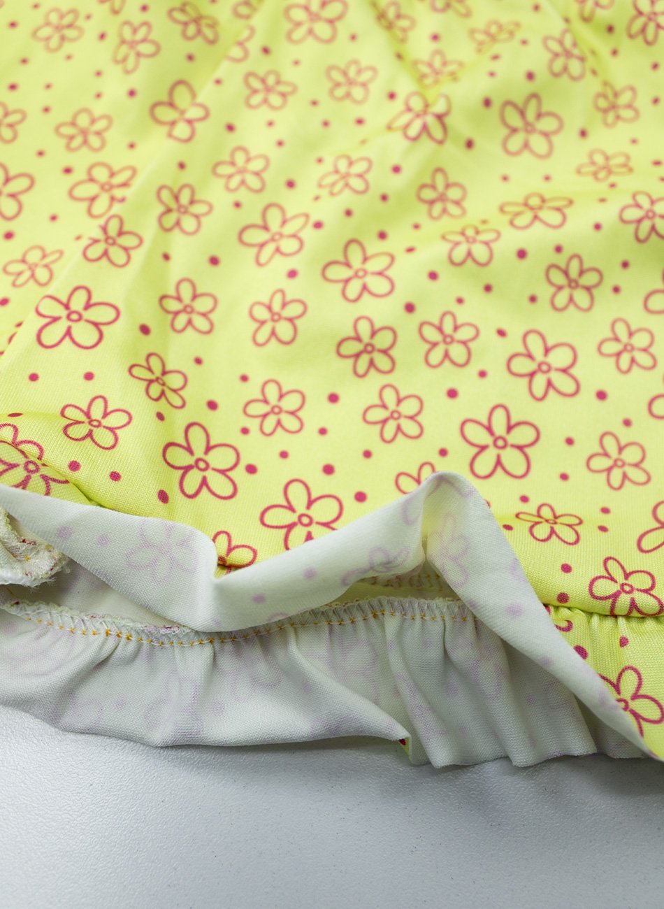 Conjunto Infantil Menina Lovely Flores Azul Bebê 0665 - Laluna