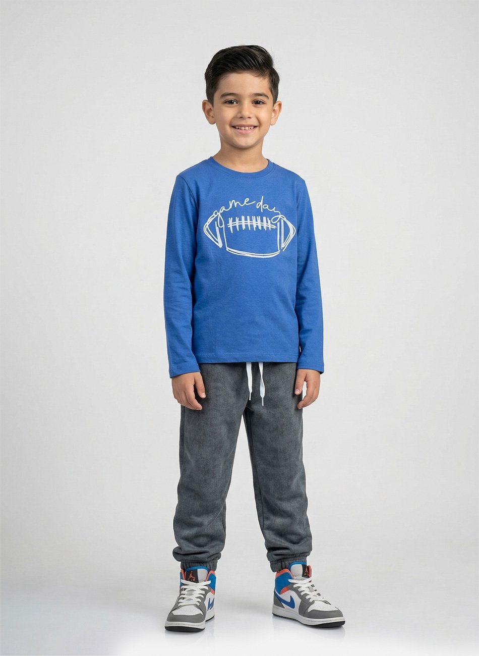 Conjunto Infantil Menino Meia Estação Game Day 0114 Azul - Keki Boys
