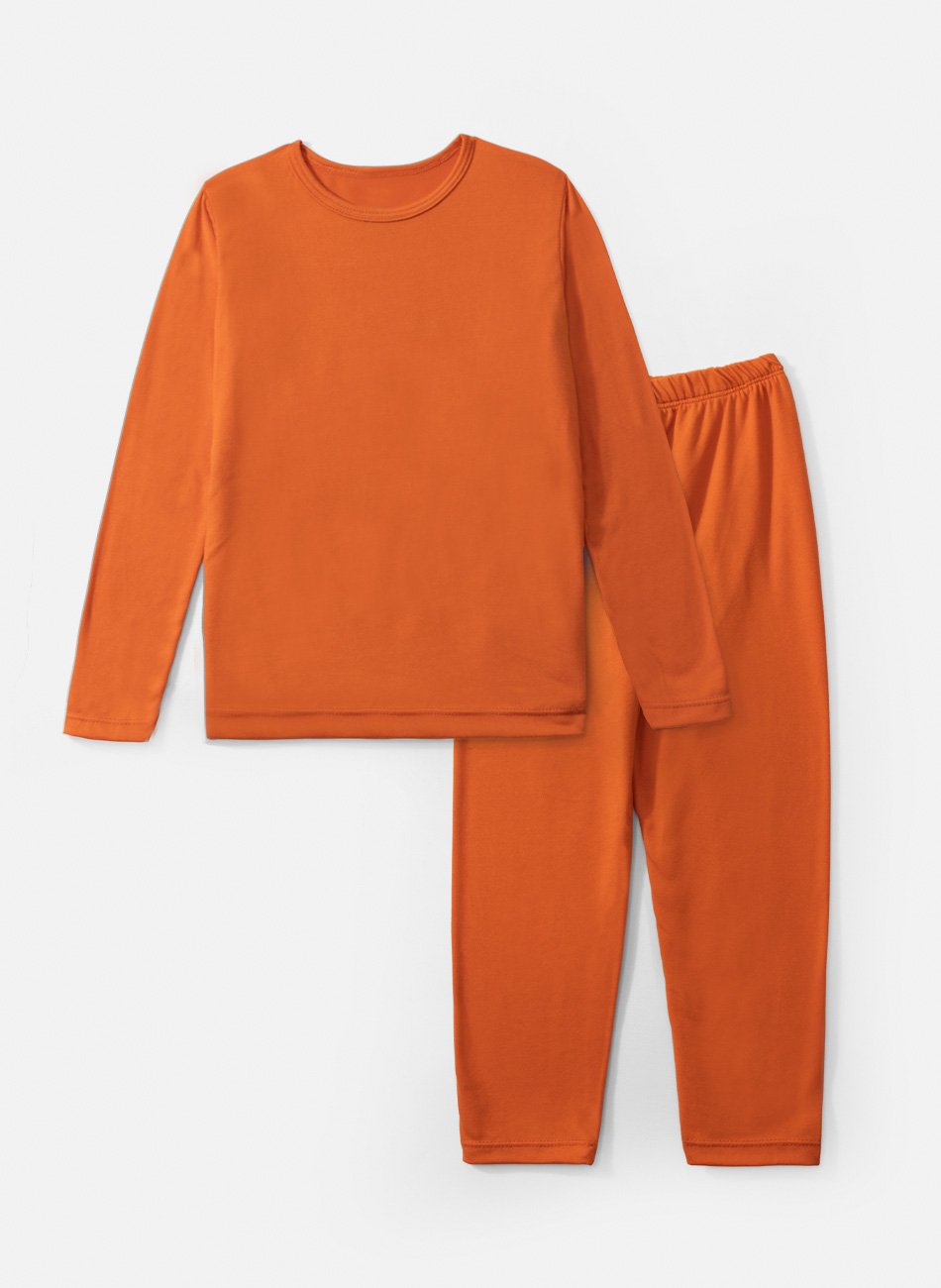 Conjunto Infantil Unissex Térmico Laranja 0203 - Laluna