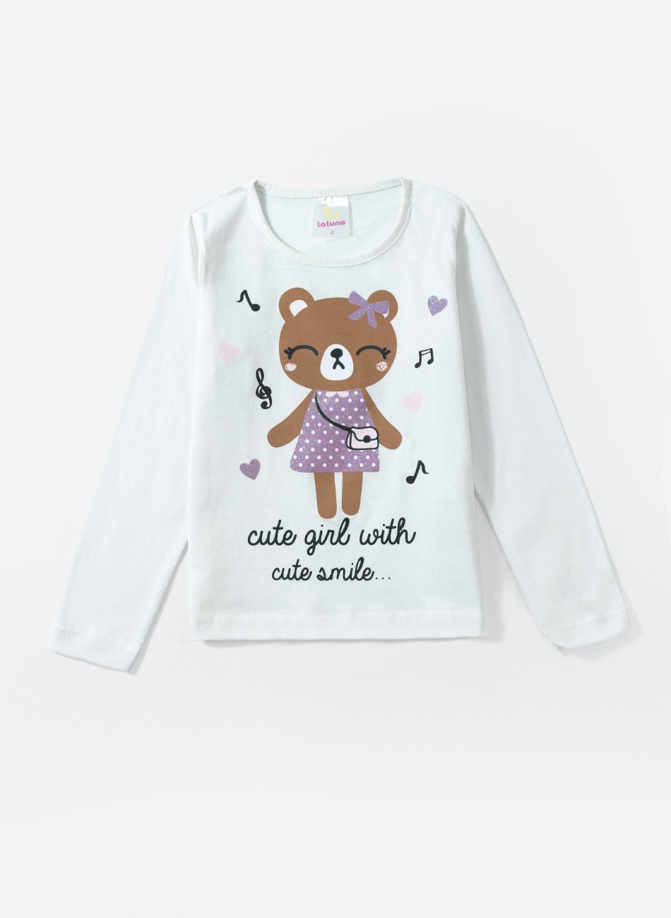 Conjunto Infantil Menina Meia Estação Cute Girl 0626 - Laluna