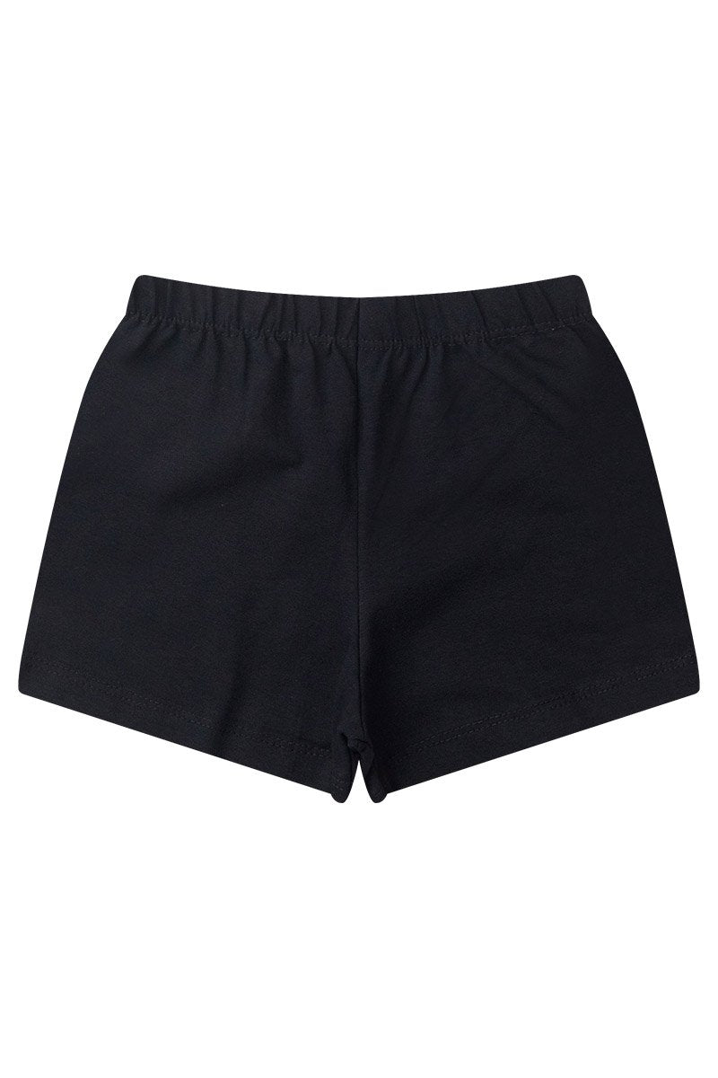 Conjunto Infantil Menina Verão Com Detalhe na Manga Iaia 100% Algodão – Camiseta e Shorts Jade