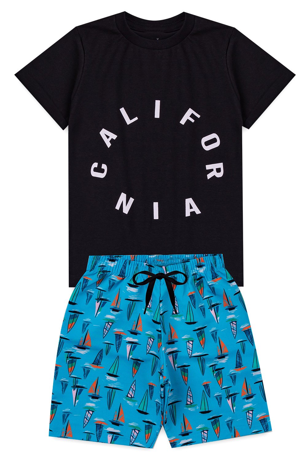Conjunto Infantil Menino Verão California Kangulu Preto