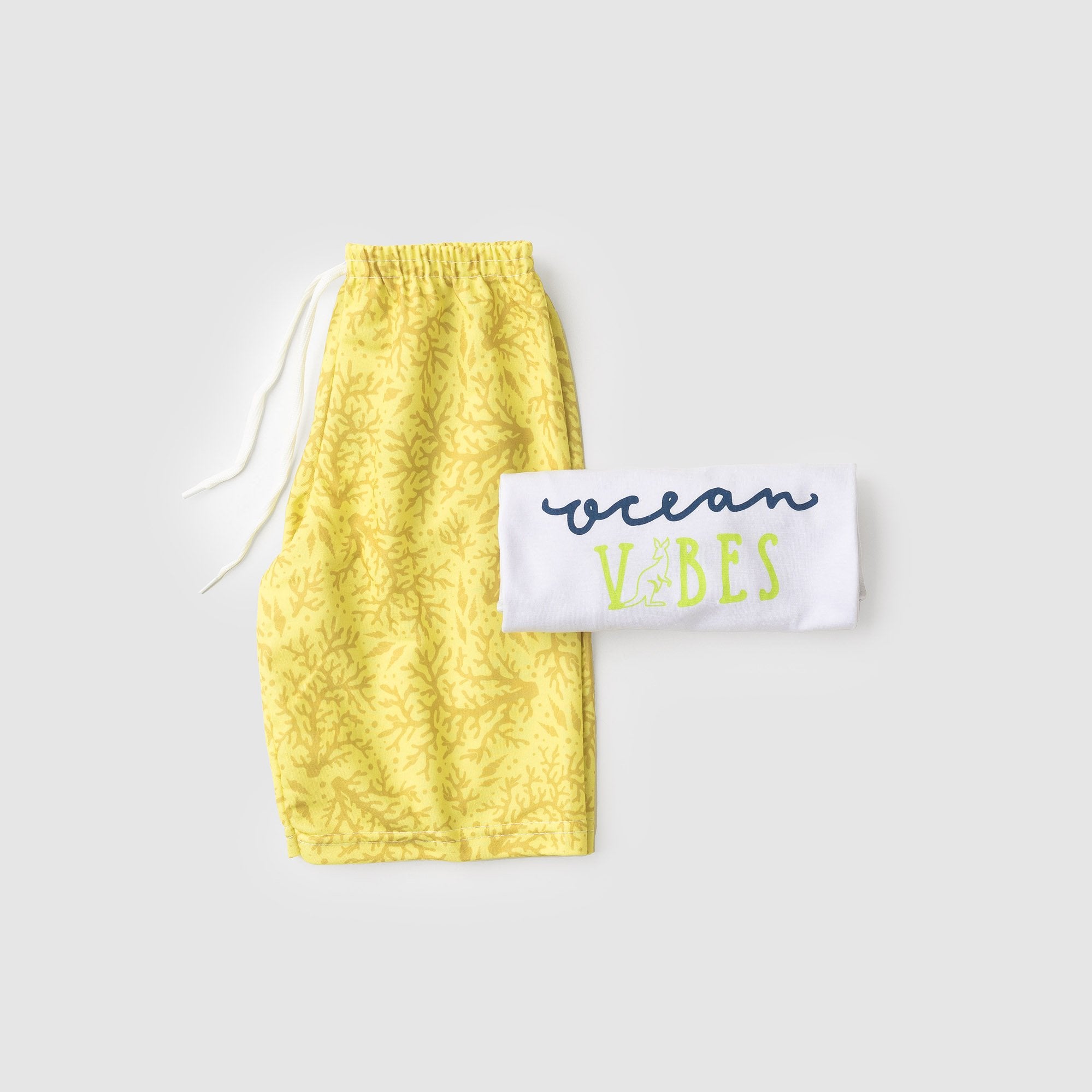 Conjunto Infantil Menino Verão Ocean Vibes Kangulu Branco