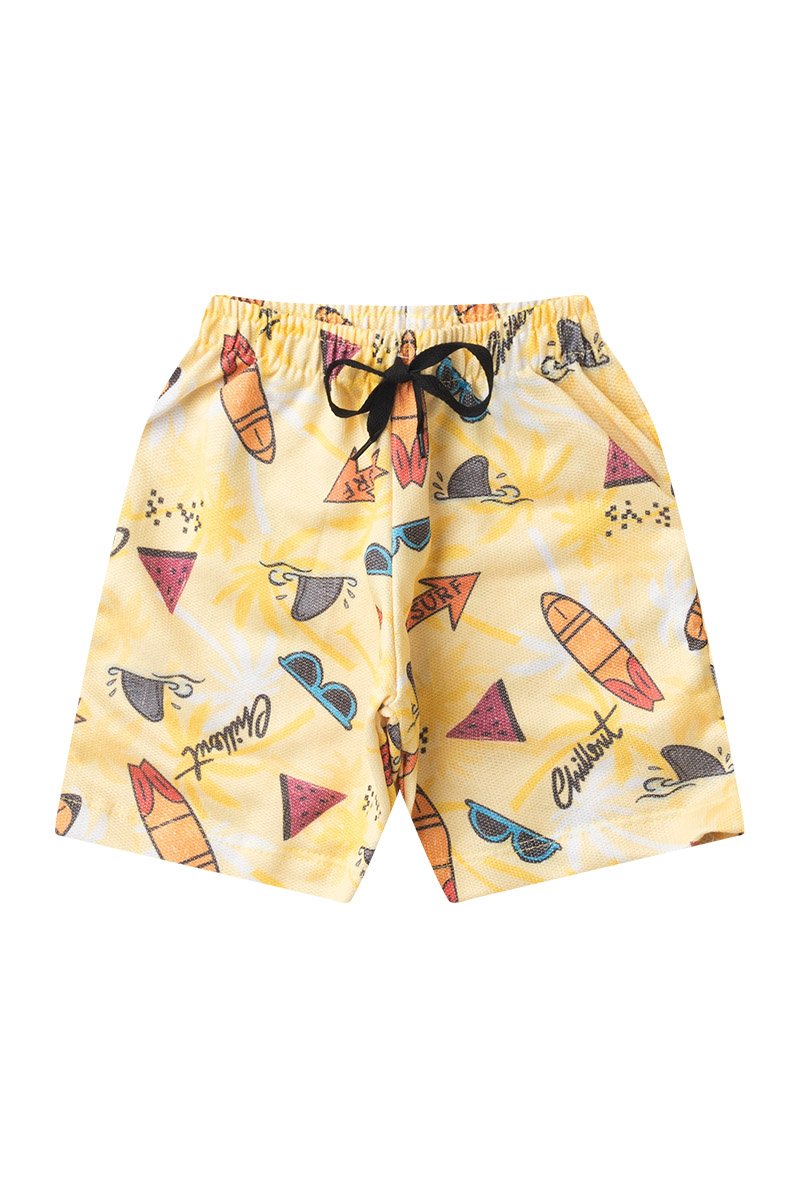 Conjunto Infantil Menino Verão Regata Aloha Kangulu Preto
