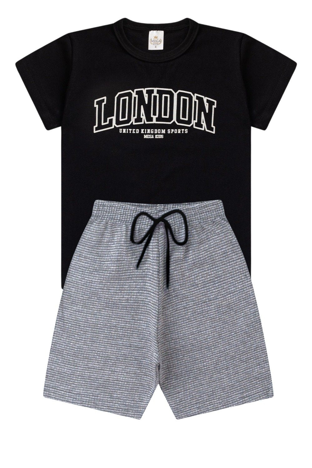 Conjunto Infantil Verão Masculino London - Preto