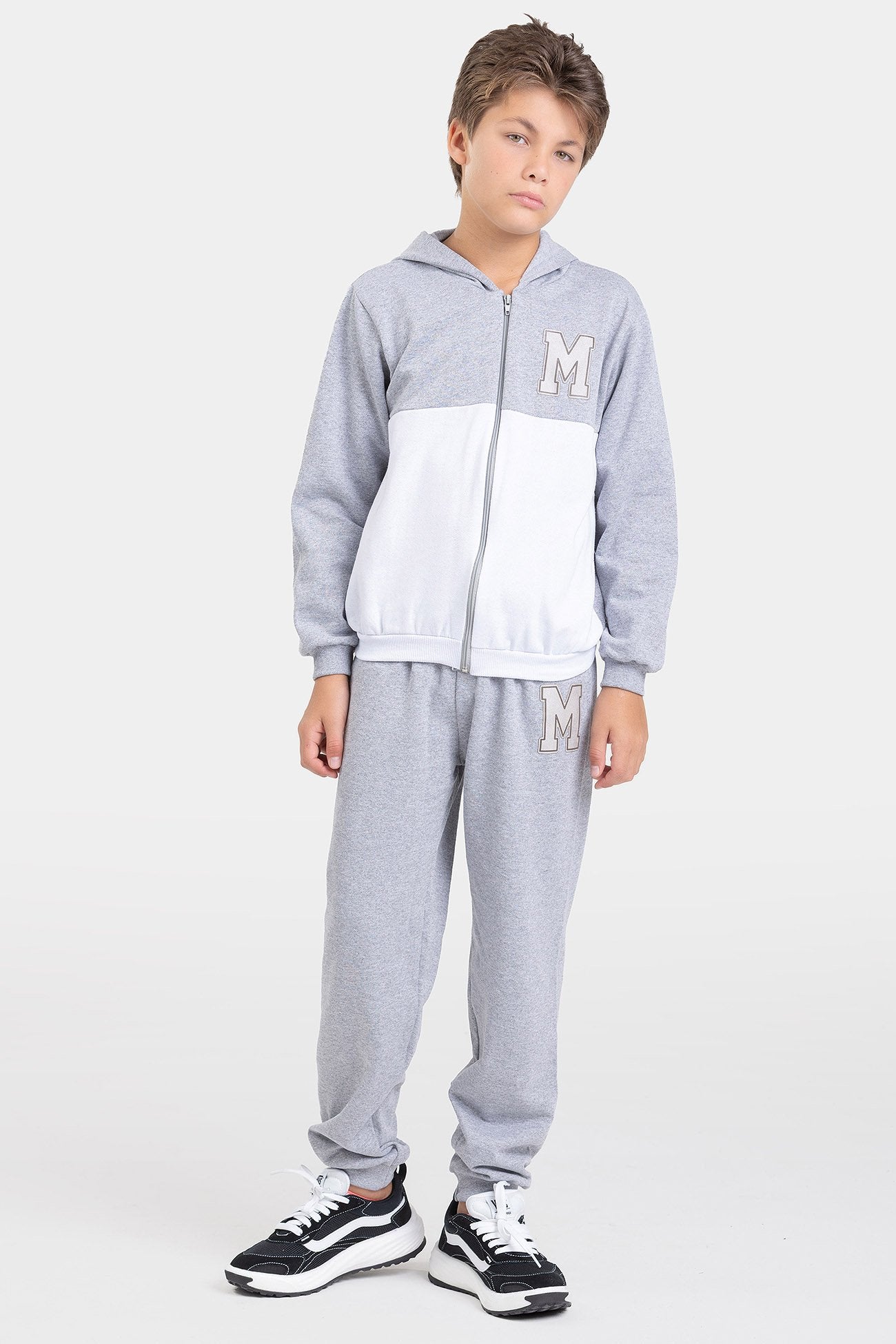 Conjunto Moletom Peluciado Infantil Masculino Mega Kids - Mescla